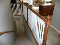 Spindle Banister and Tile Floor